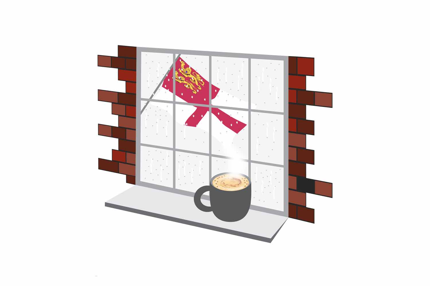 Sark Coffee Rain Window Sticker