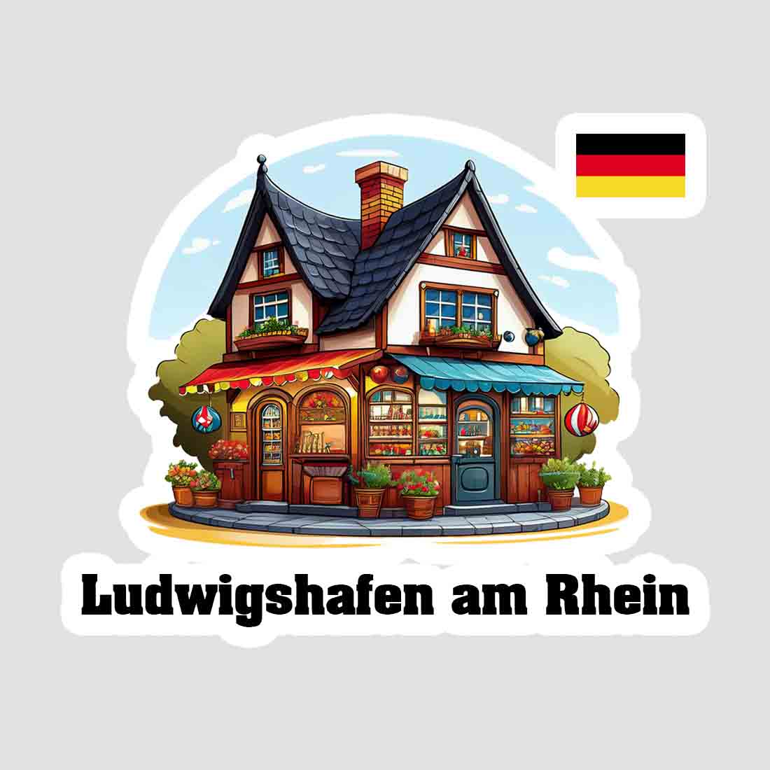 Ludwigshafen am Rhein Home Town Office Shop Germany Sticker