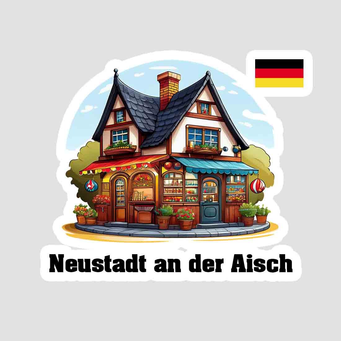 Neustadt an der Aisch Home Town Office Shop Germany Sticker