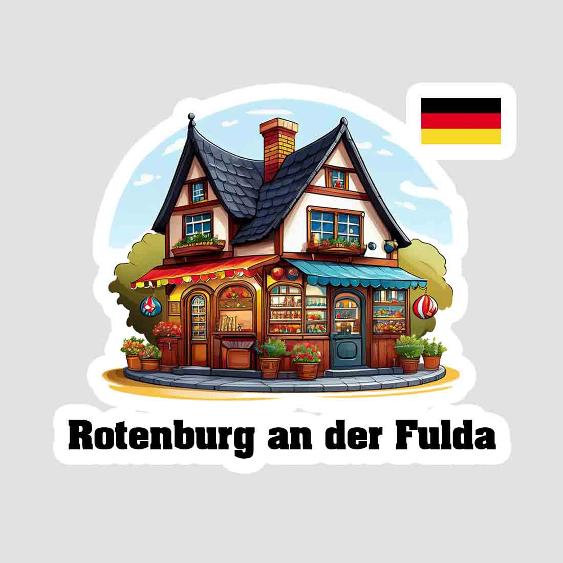 Rotenburg an der Fulda Home Town Office Shop Germany Sticker