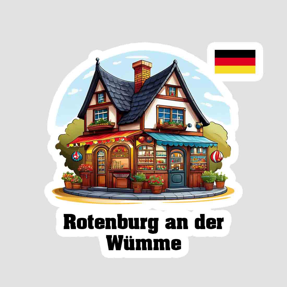 Rotenburg an der Wümme Home Town Office Shop Germany Sticker
