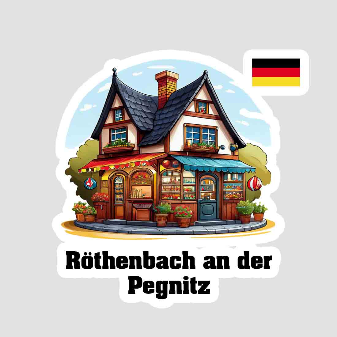 Röthenbach an der Pegnitz Home Town Office Shop Germany Sticker