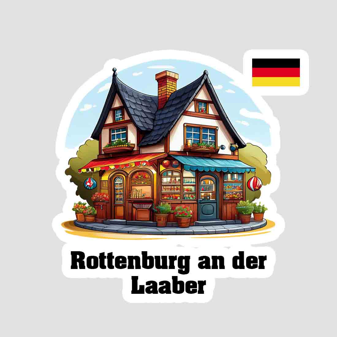 Rottenburg an der Laaber Home Town Office Shop Germany Sticker