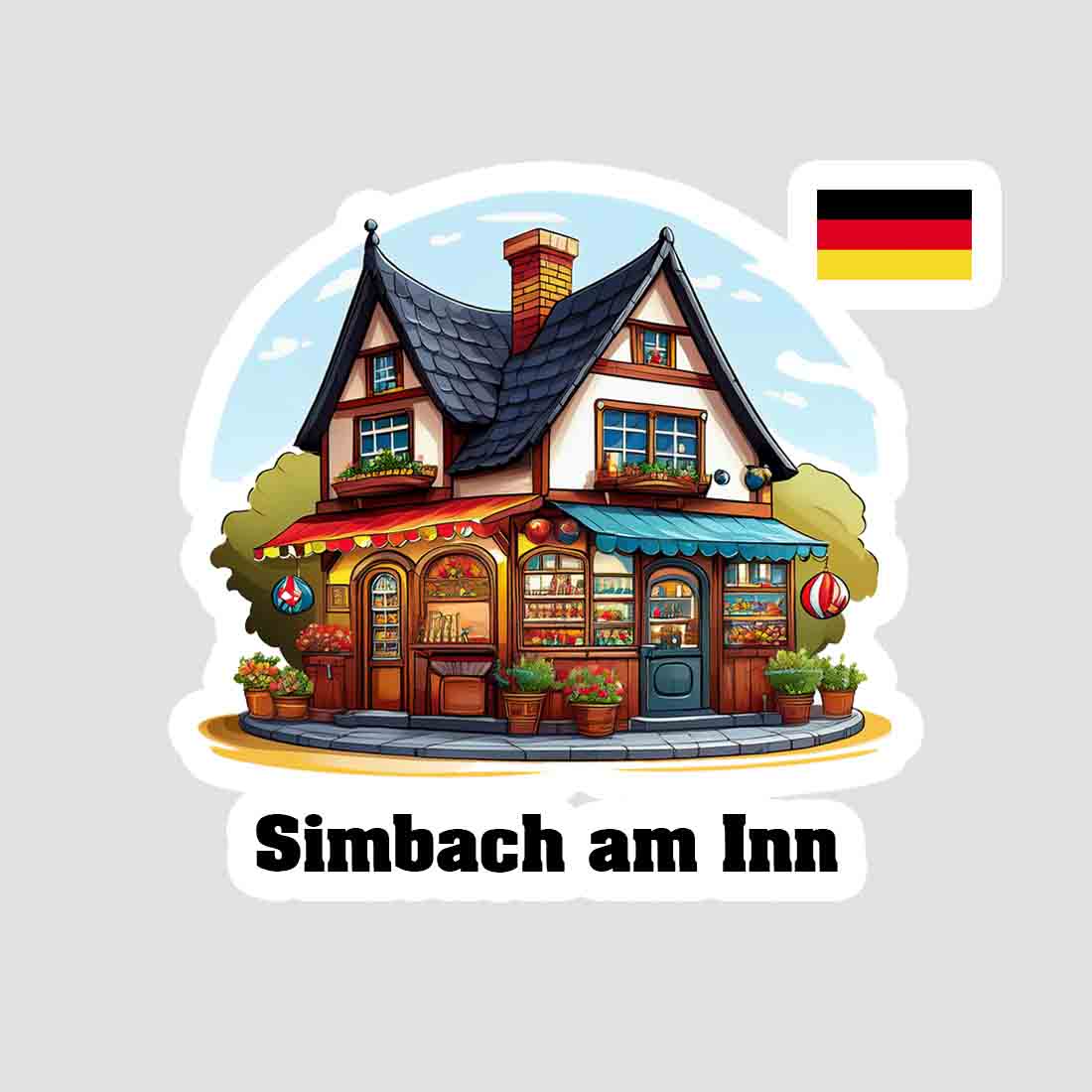 Simbach am Inn Home Town Office Shop Germany Sticker