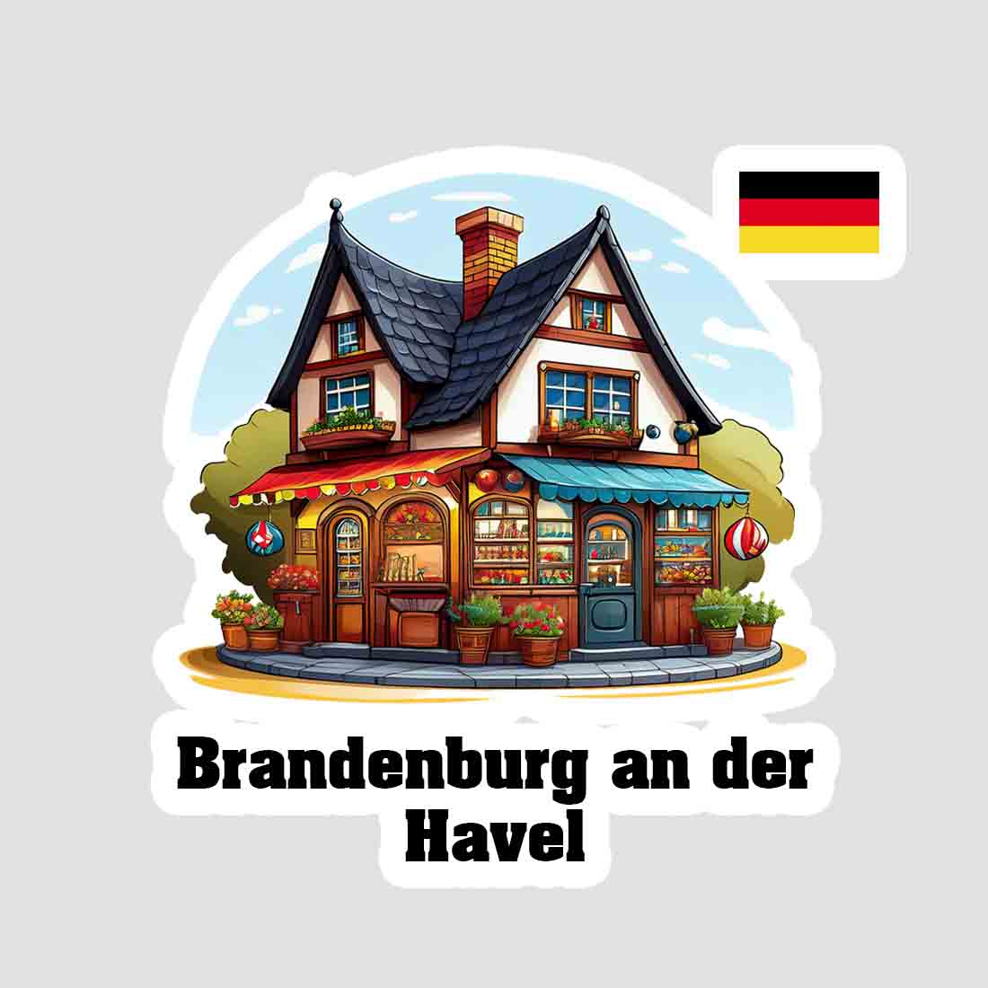Brandenburg an der Havel Home Town Office Shop Germany Sticker