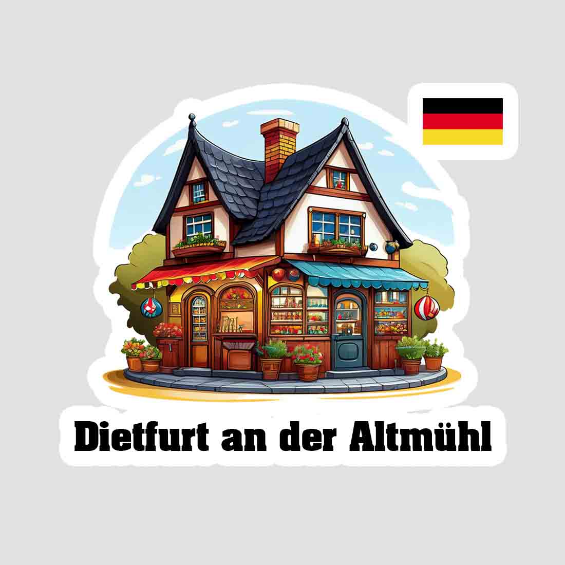 Dietfurt an der Altmühl Home Town Office Shop Germany Sticker