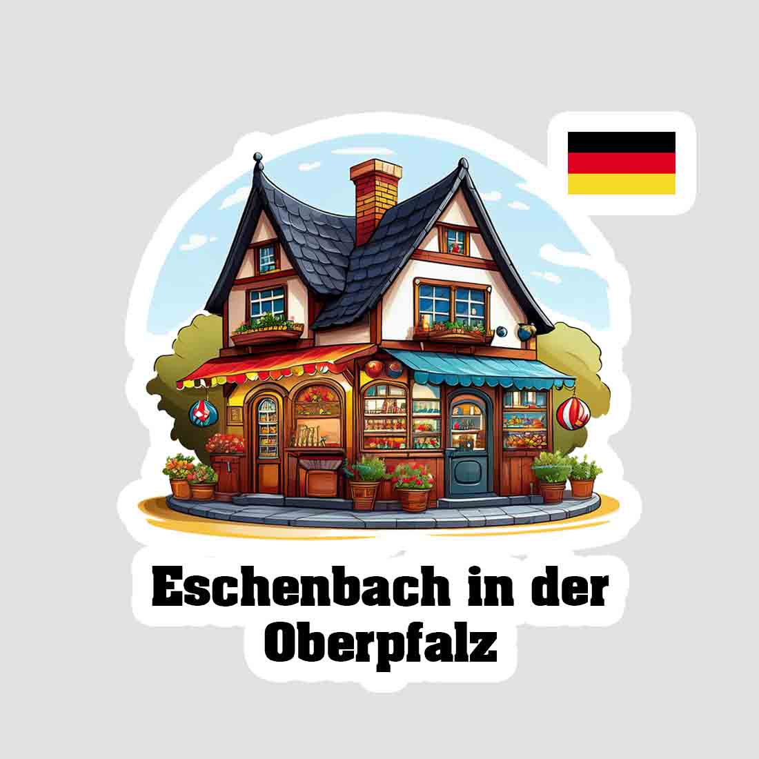 Eschenbach in der Oberpfalz Home Town Office Shop Germany Sticker