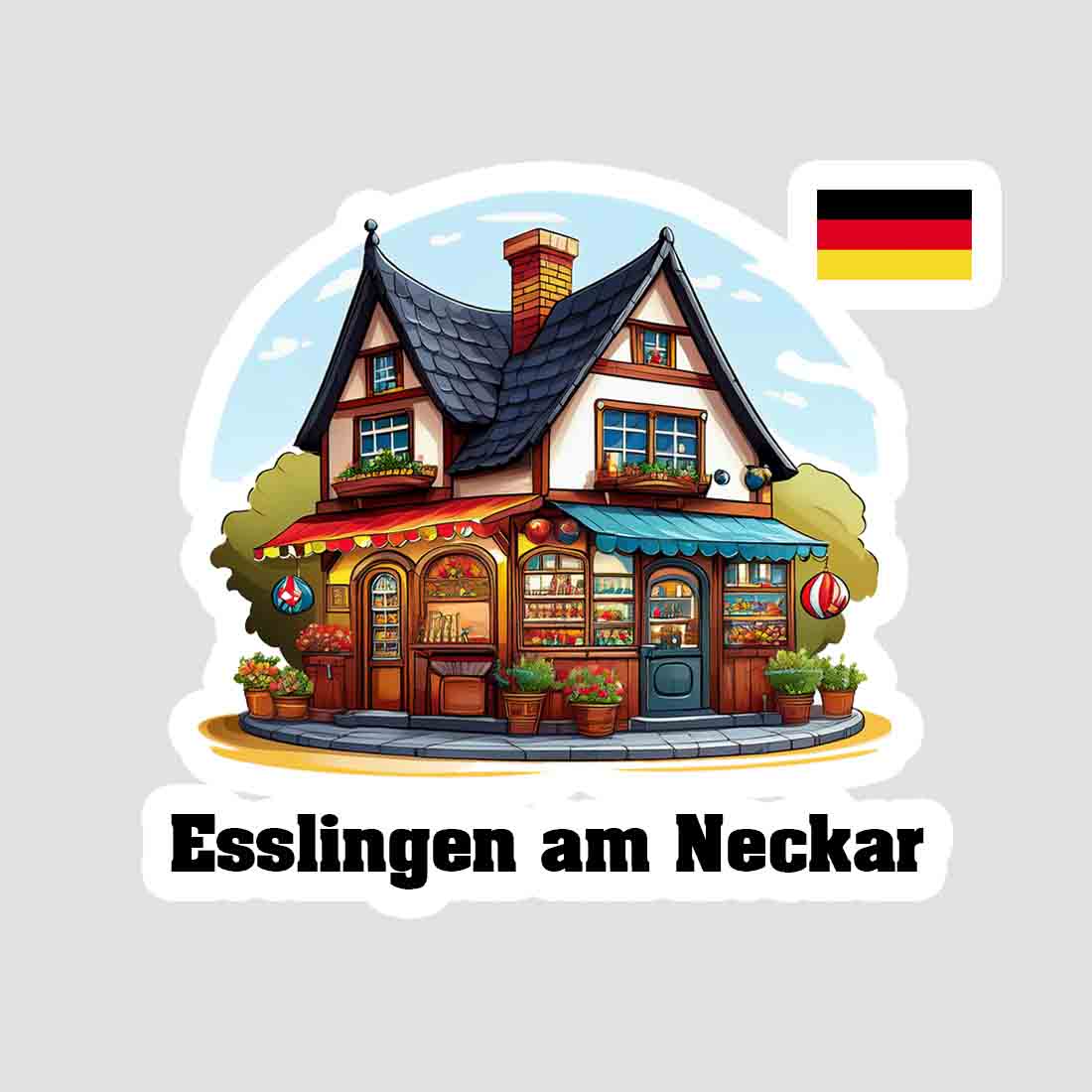 Esslingen am Neckar Home Town Office Shop Germany Sticker