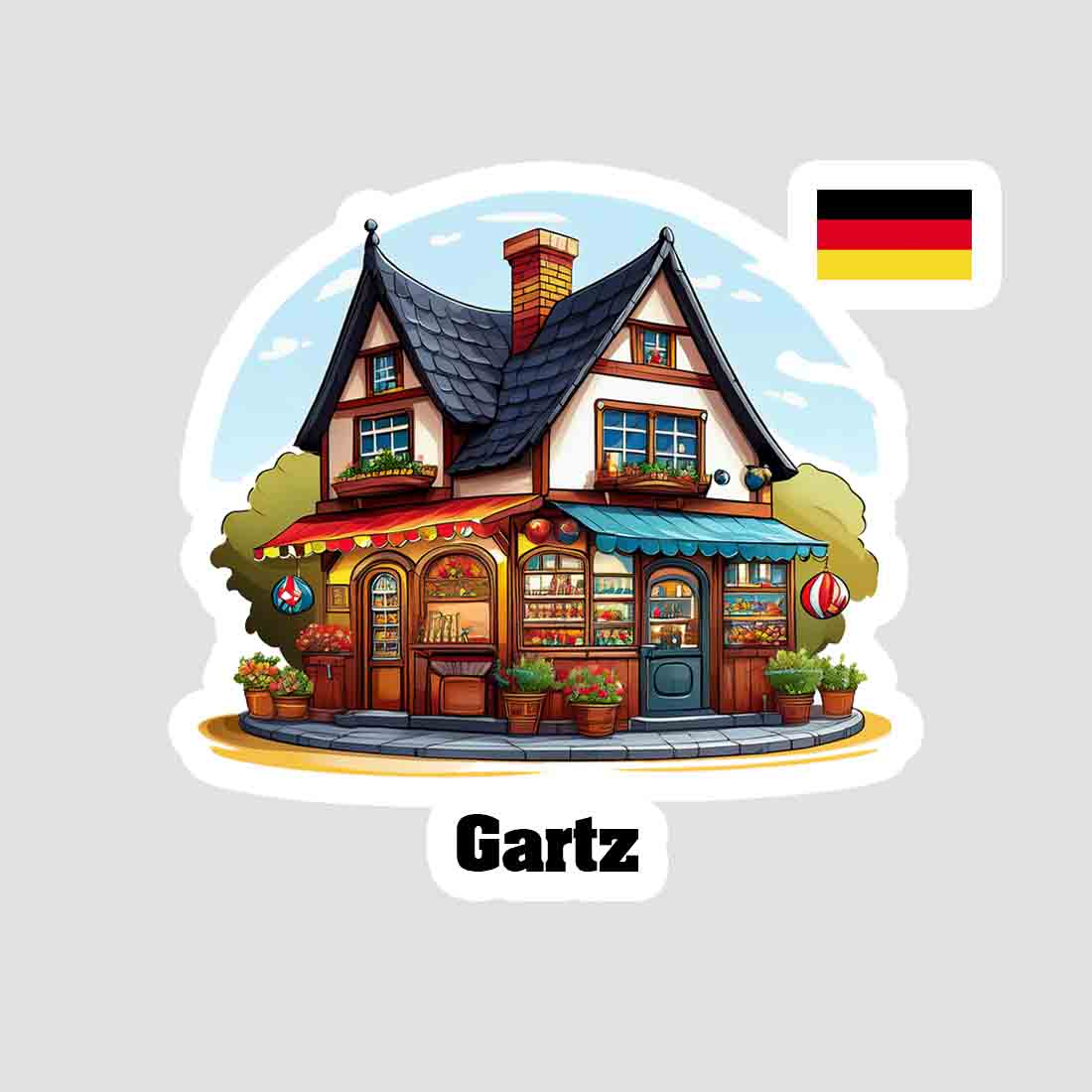 Gartz Home Town Office Shop Germany Sticker