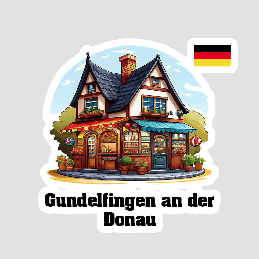 Gundelfingen an der Donau Home Town Office Shop Germany Sticker