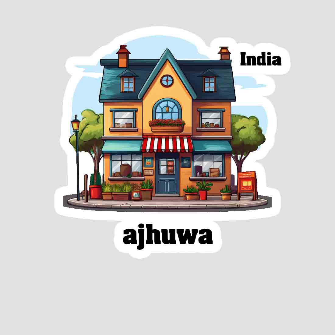 Ajhuwa Sticker & Magnet | Home Town Souvenirs