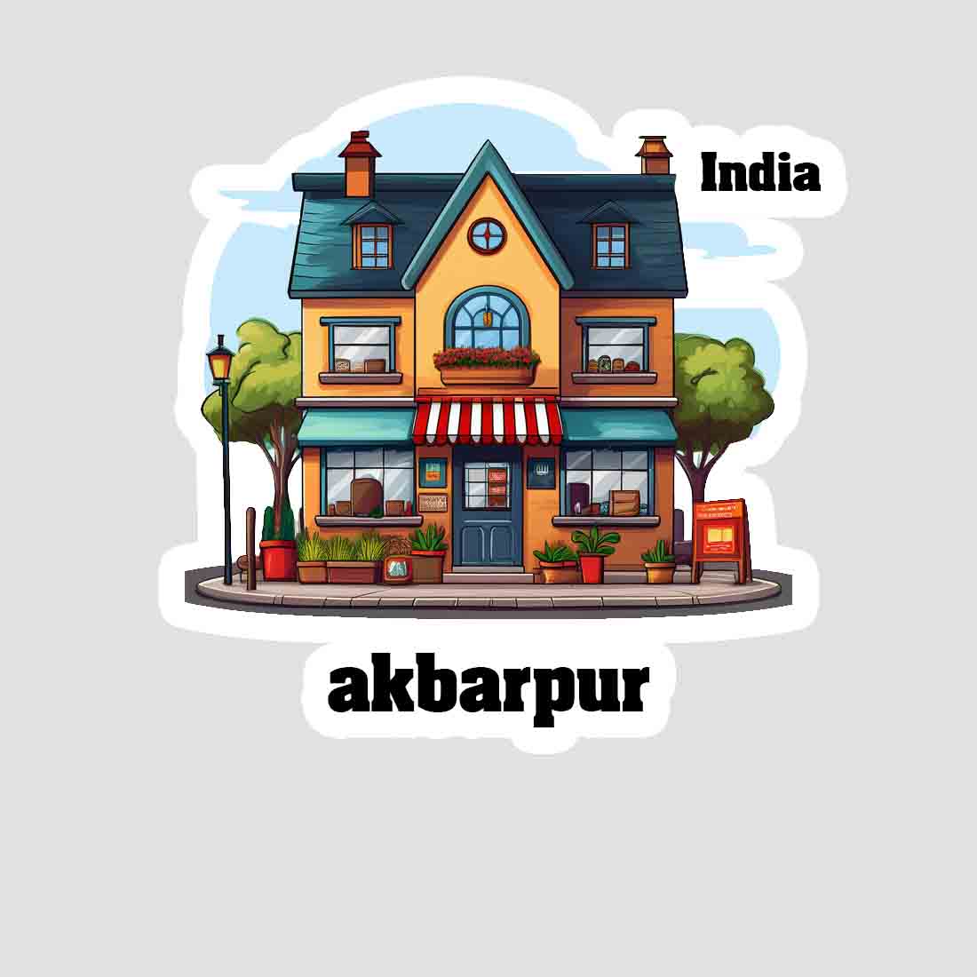 Akbarpur Sticker & Magnet | Home Town Souvenirs