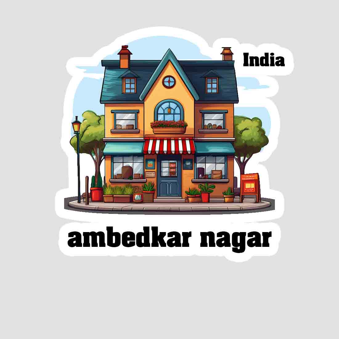 Ambedkar Nagar Sticker & Magnet | Home Town Souvenirs