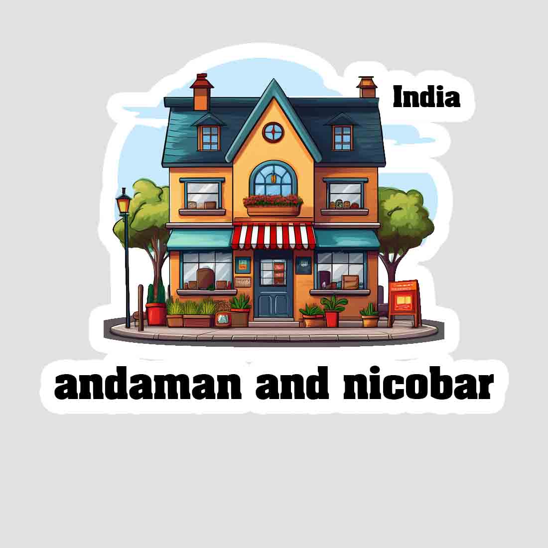 Andaman And Nicobar Sticker & Magnet | Home Town Souvenirs