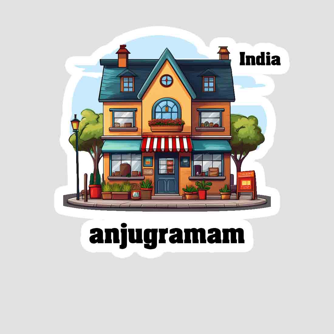 Anjugramam Sticker & Magnet | Home Town Souvenirs