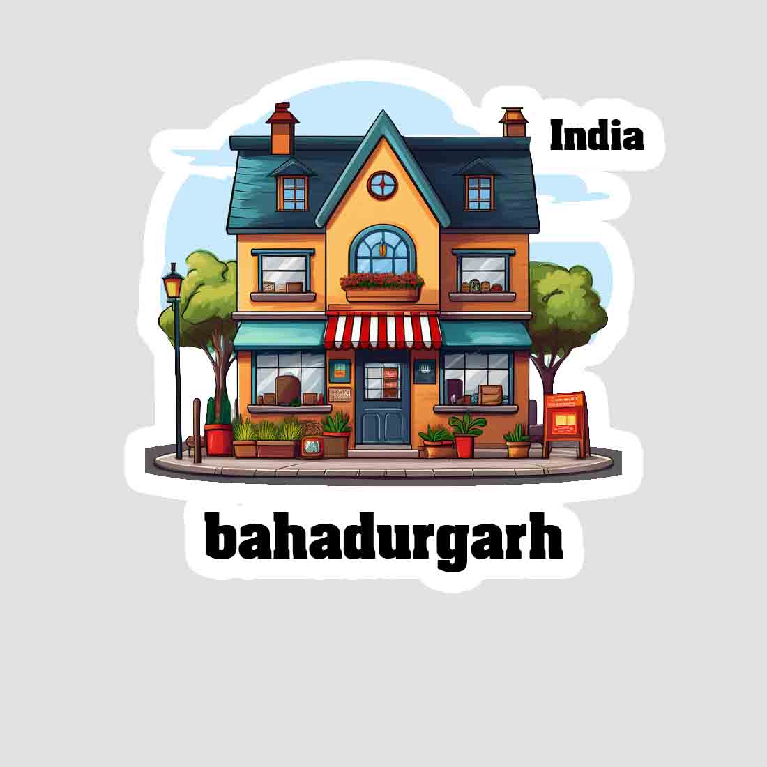 Bahadurgarh Sticker & Magnet | Home Town Souvenirs