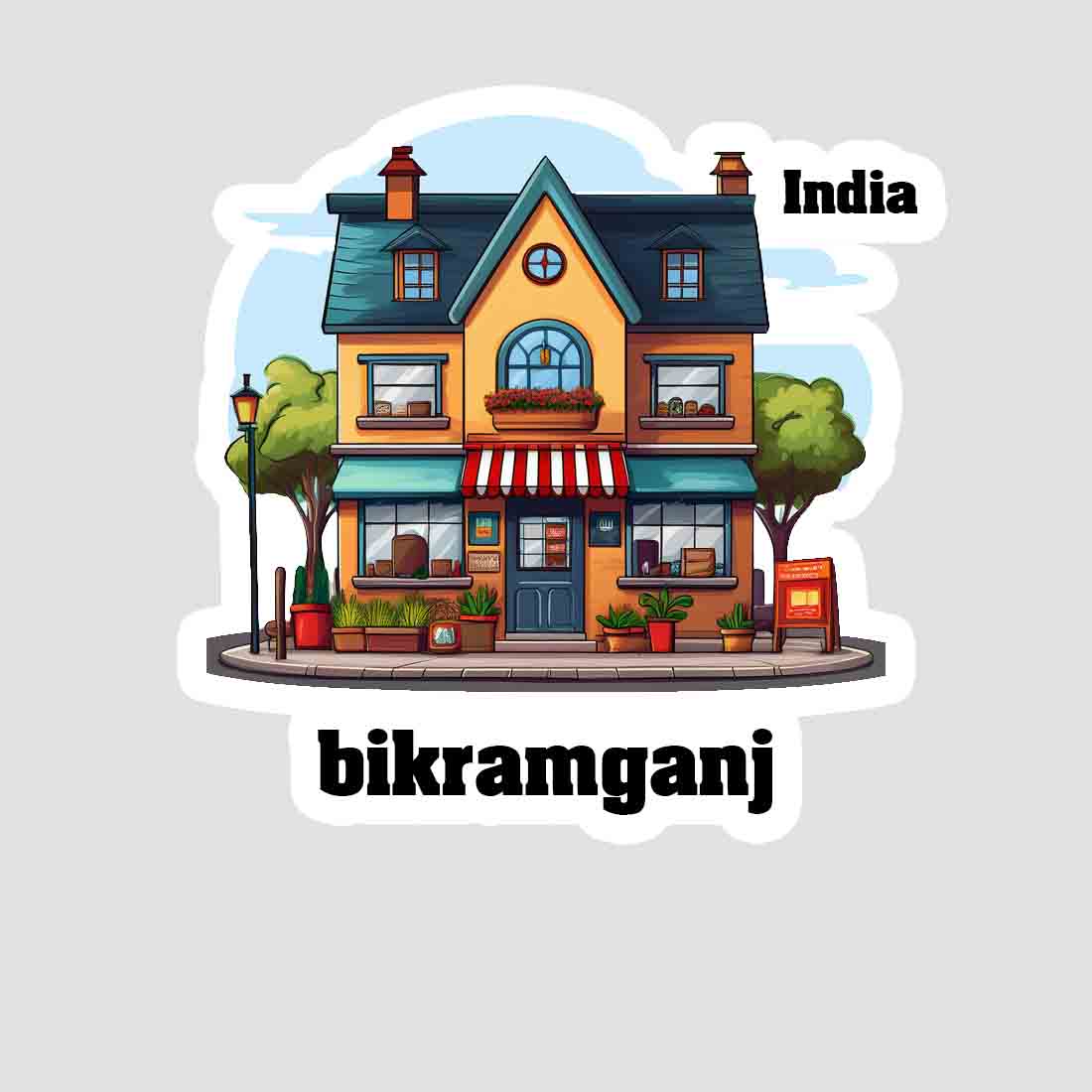 Bikramganj Sticker & Magnet | Home Town Souvenirs
