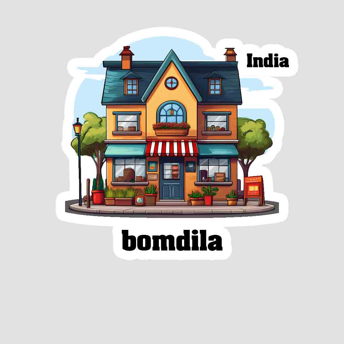 Bomdila Sticker & Magnet | Home Town Souvenirs