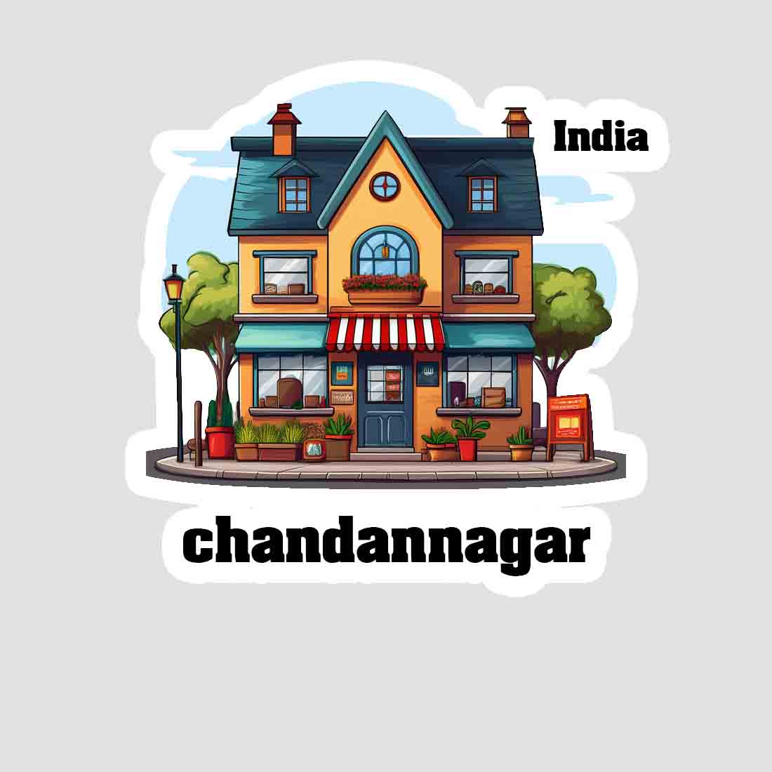 Chandannagar Sticker & Magnet | Home Town Souvenirs