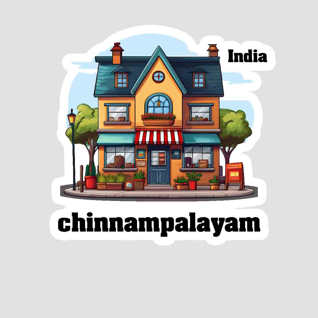 Chinnampalayam Sticker & Magnet | Home Town Souvenirs