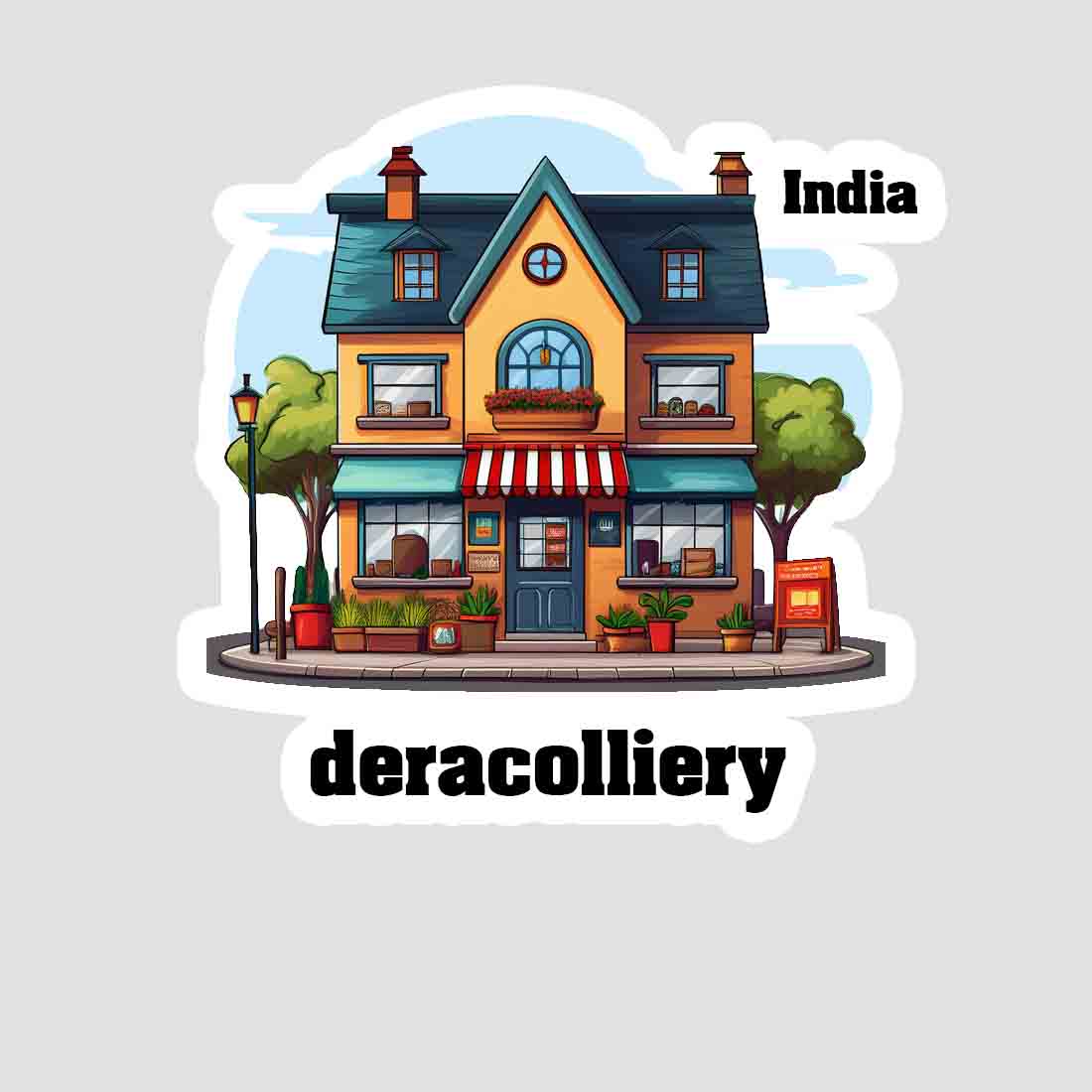 Deracolliery Sticker & Magnet | Home Town Souvenirs