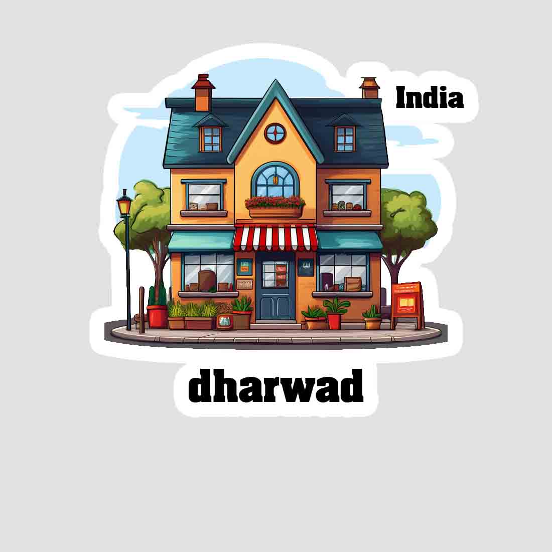 Dharwad Sticker & Magnet | Home Town Souvenirs