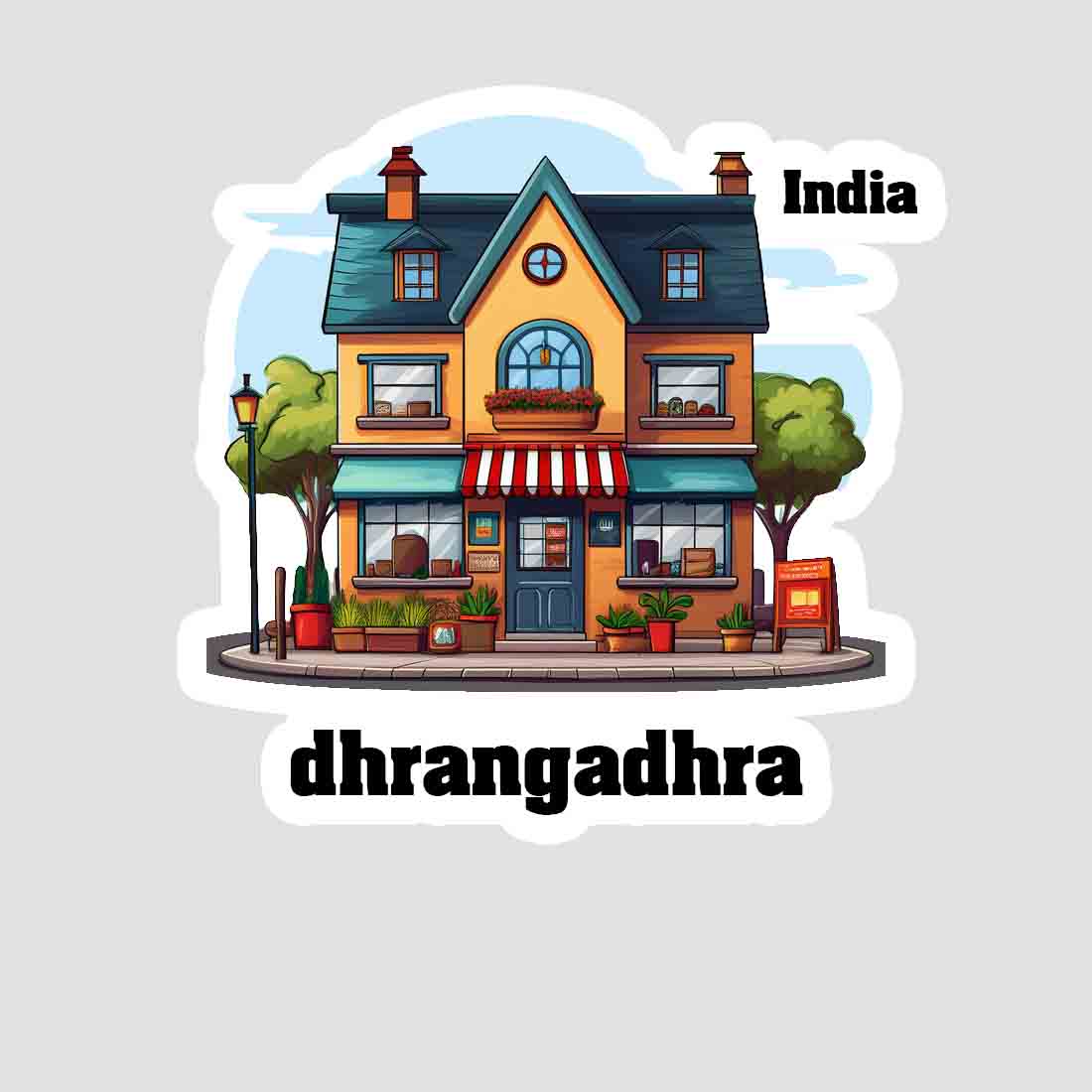 Dhrangadhra Sticker & Magnet | Home Town Souvenirs