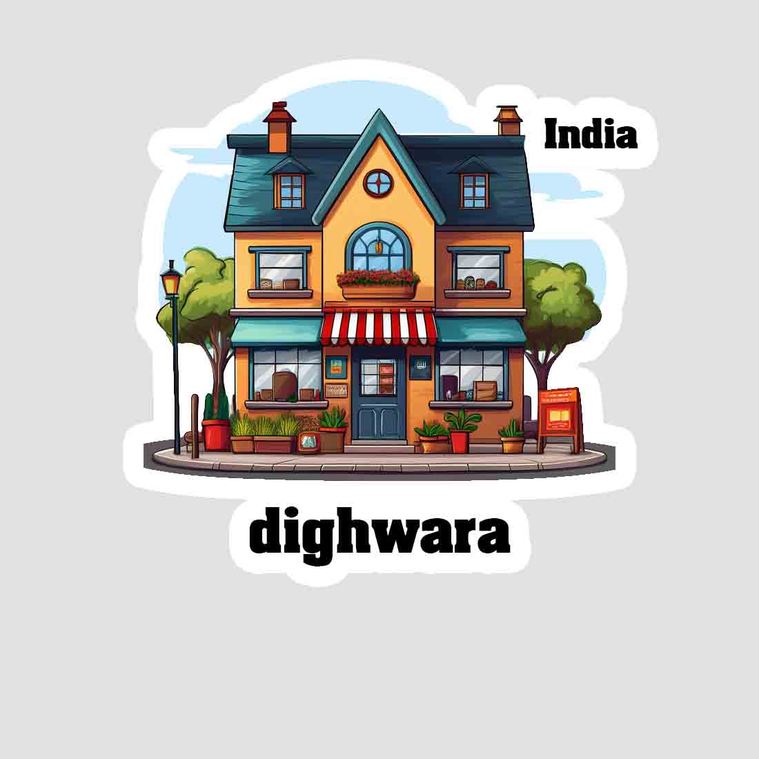 Dighwara Sticker & Magnet | Home Town Souvenirs