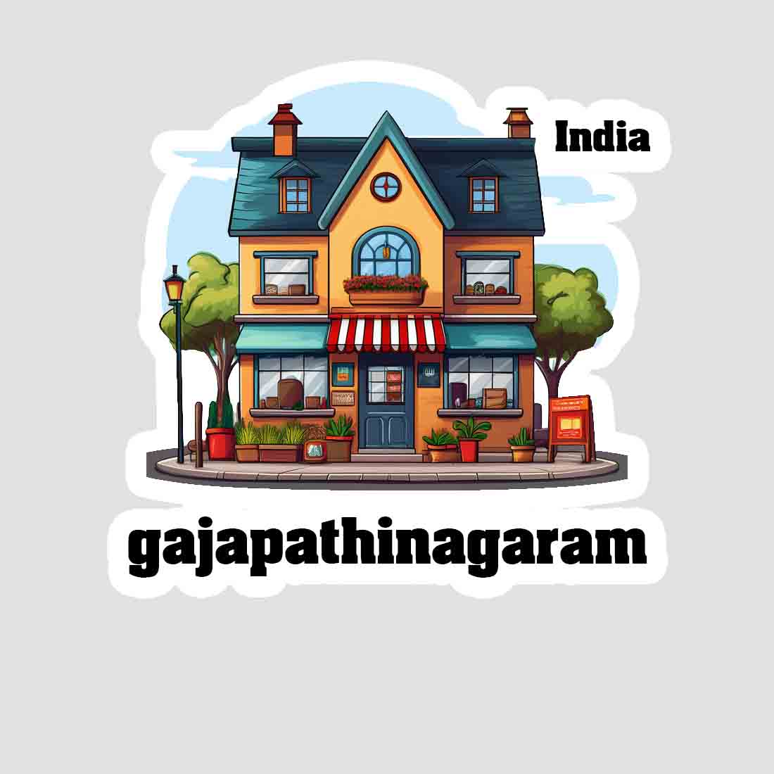 Gajapathinagaram Sticker & Magnet | Home Town Souvenirs