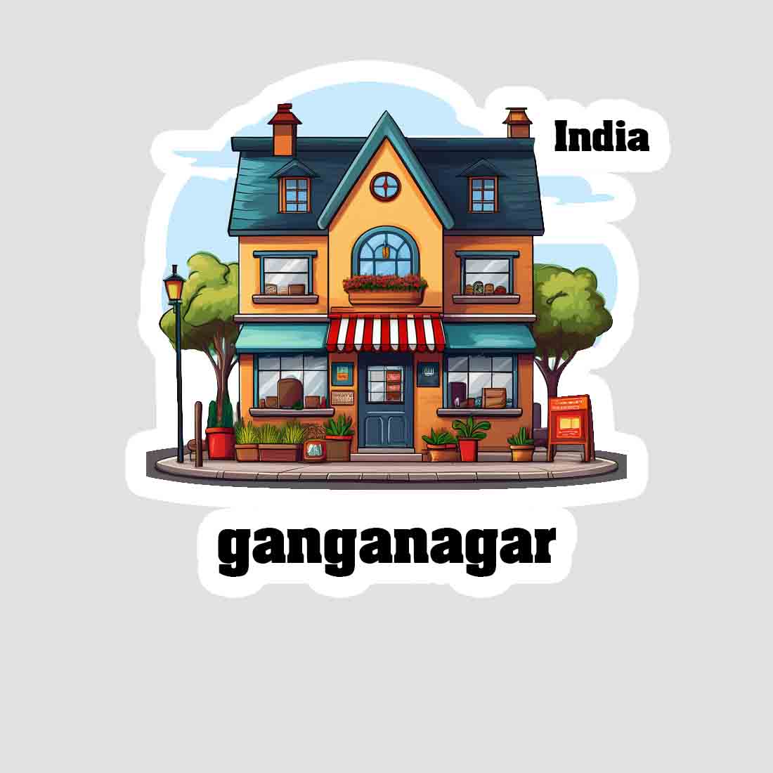 Ganganagar Sticker & Magnet | Home Town Souvenirs