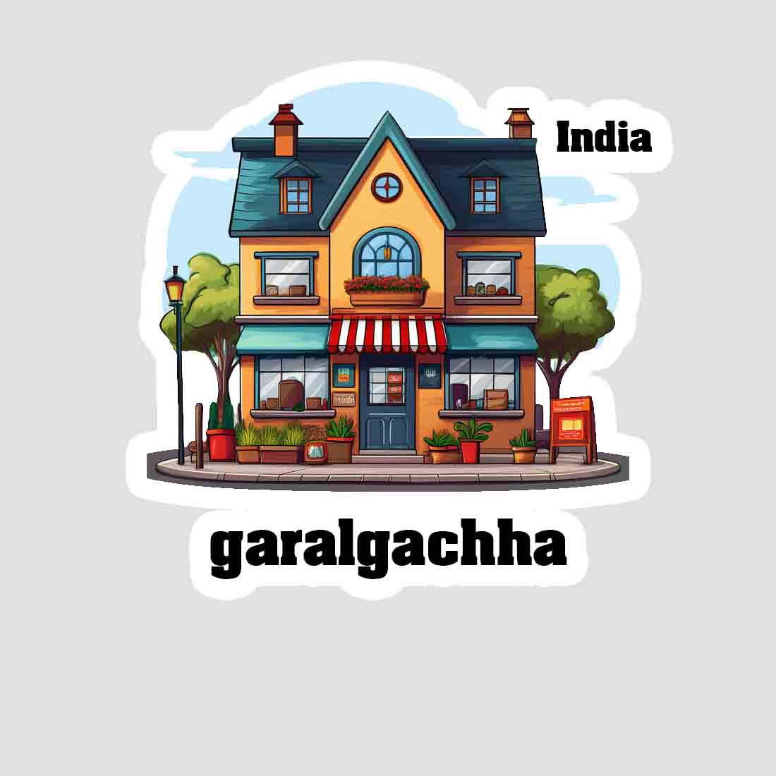 Garalgachha Sticker & Magnet | Home Town Souvenirs