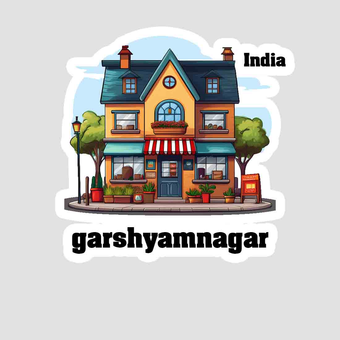 Garshyamnagar Sticker & Magnet | Home Town Souvenirs