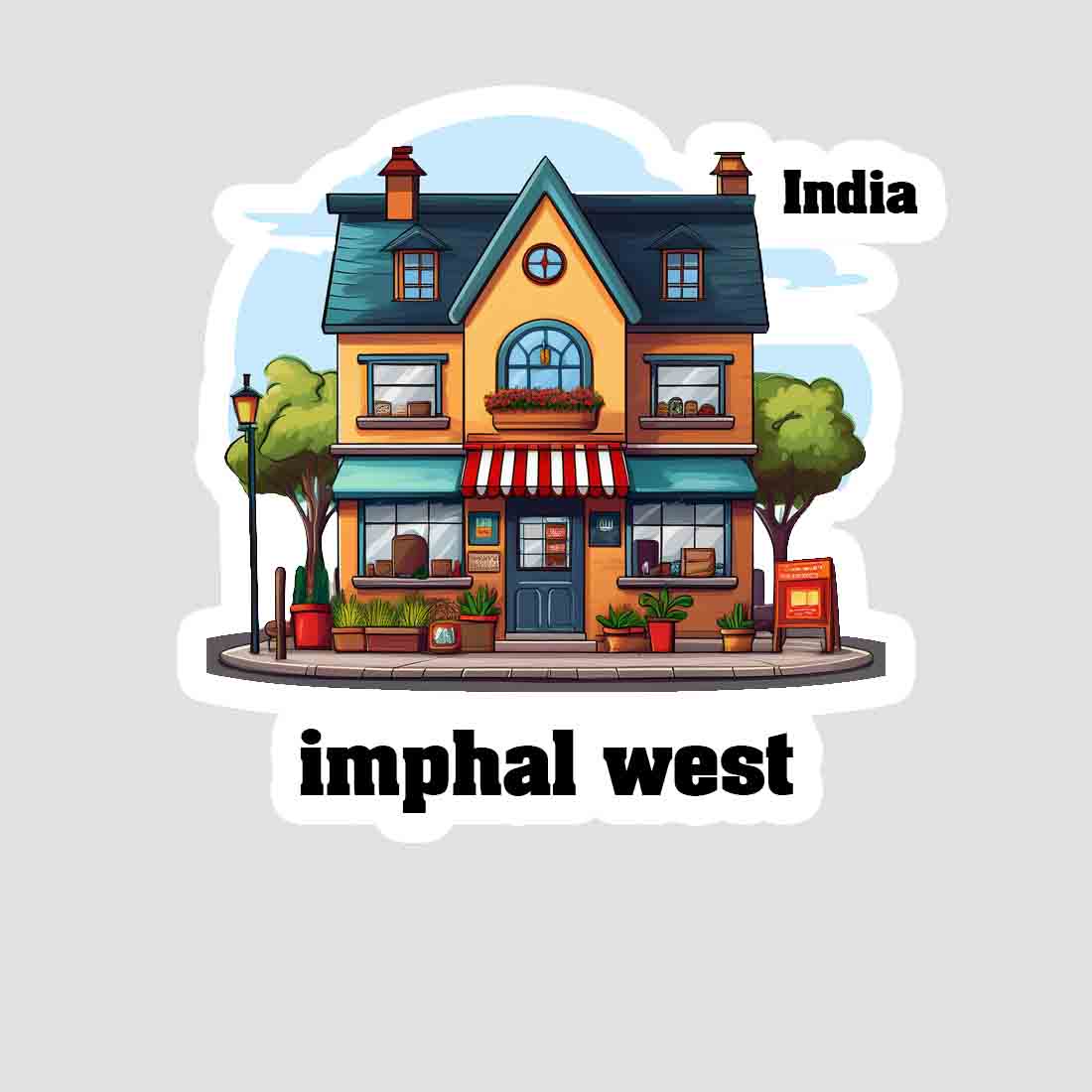 Imphal West Sticker & Magnet | Home Town Souvenirs