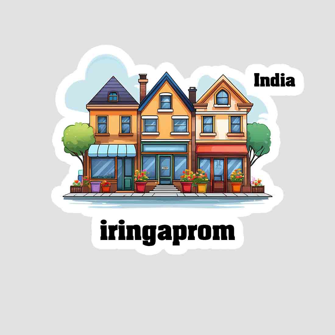 Iringaprom Three Home Offiec Shop Town Sticker & Magnet | Home Town Souvenirs