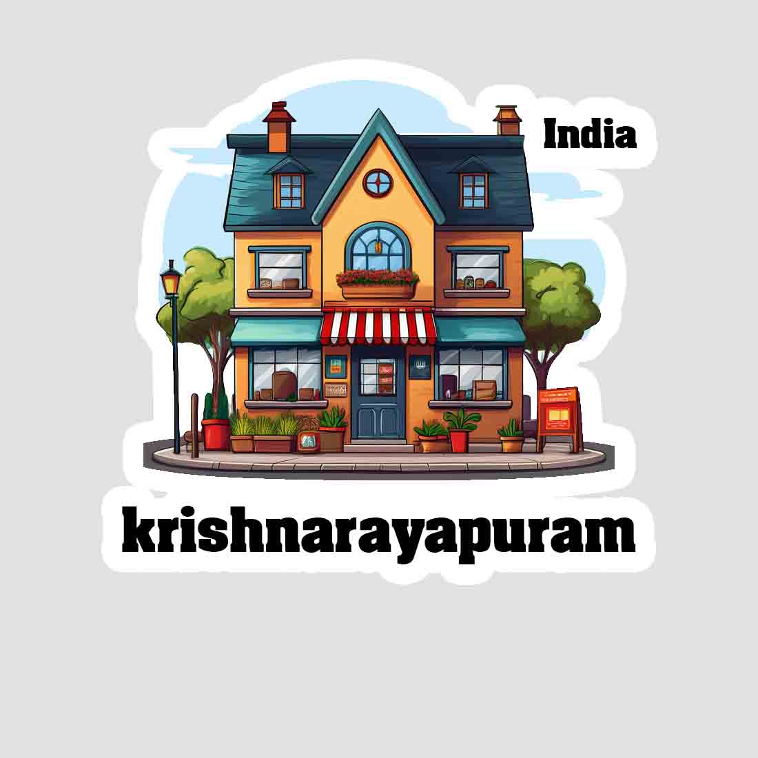 Krishnarayapuram Sticker & Magnet | Home Town Souvenirs