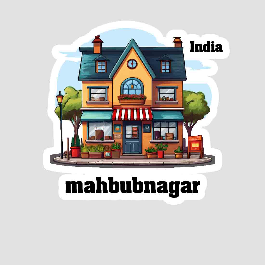Mahbubnagar Sticker & Magnet | Home Town Souvenirs