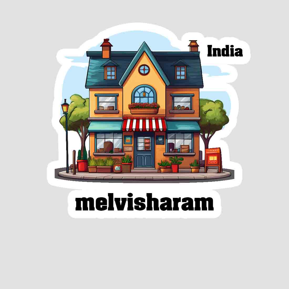 Melvisharam Sticker & Magnet | Home Town Souvenirs