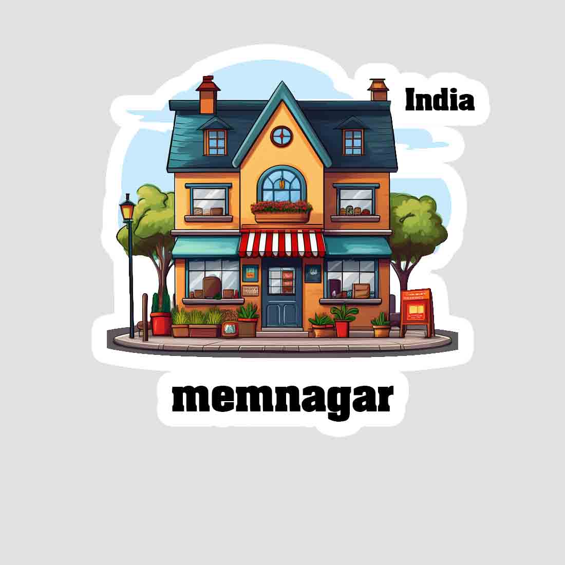 Memnagar Sticker & Magnet | Home Town Souvenirs