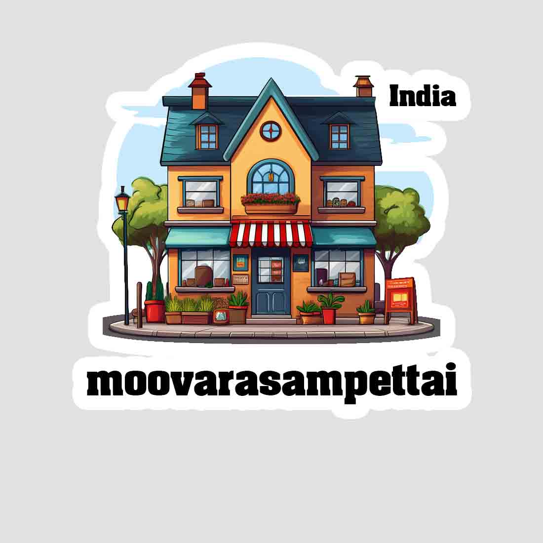 Moovarasampettai Sticker & Magnet | Home Town Souvenirs