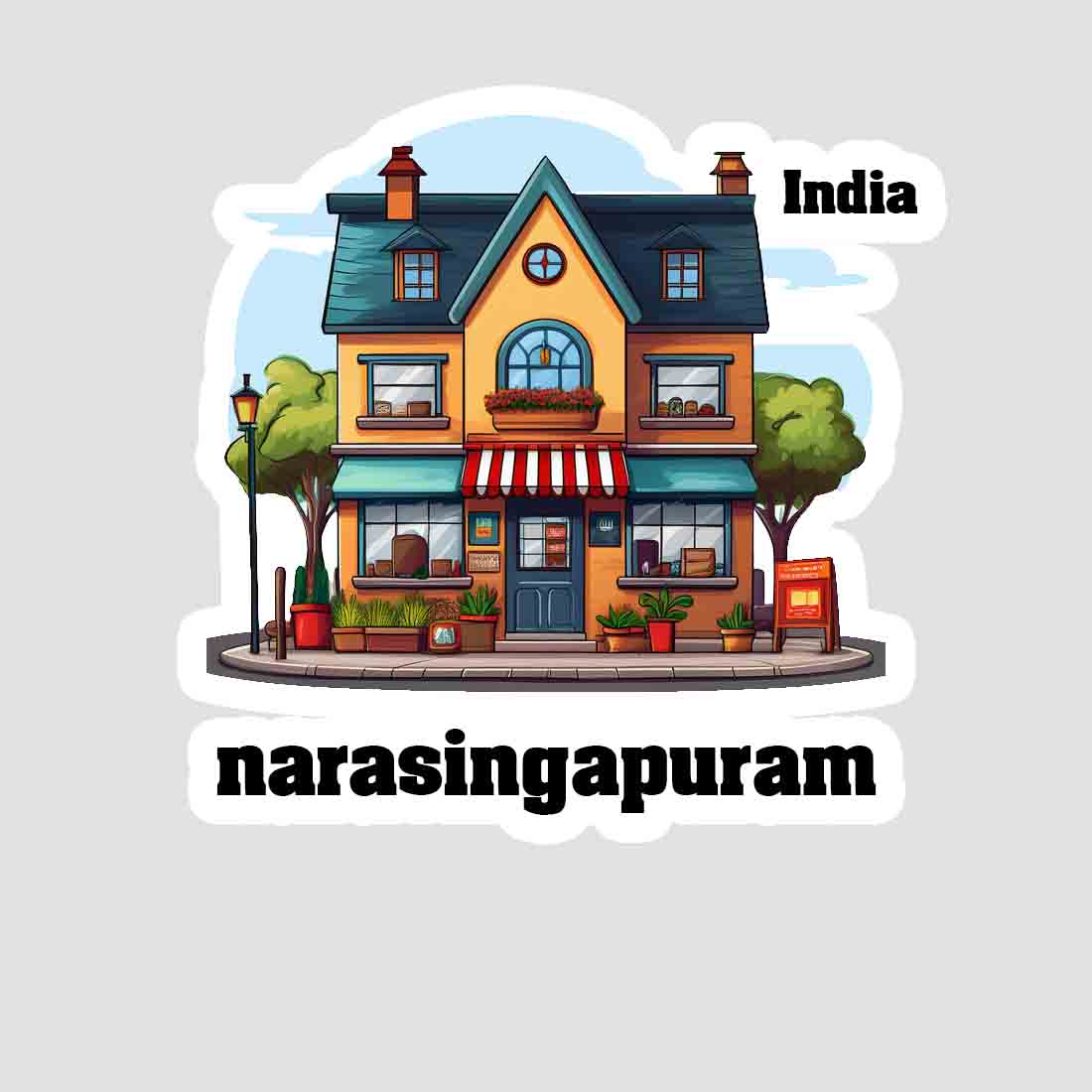 Narasingapuram Sticker & Magnet | Home Town Souvenirs