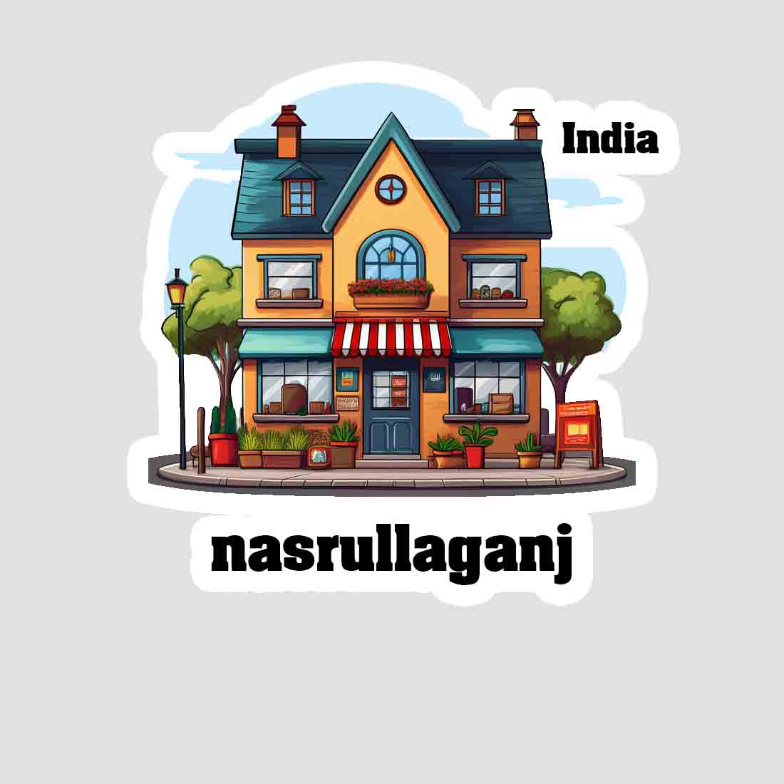 Nasrullaganj Sticker & Magnet | Home Town Souvenirs