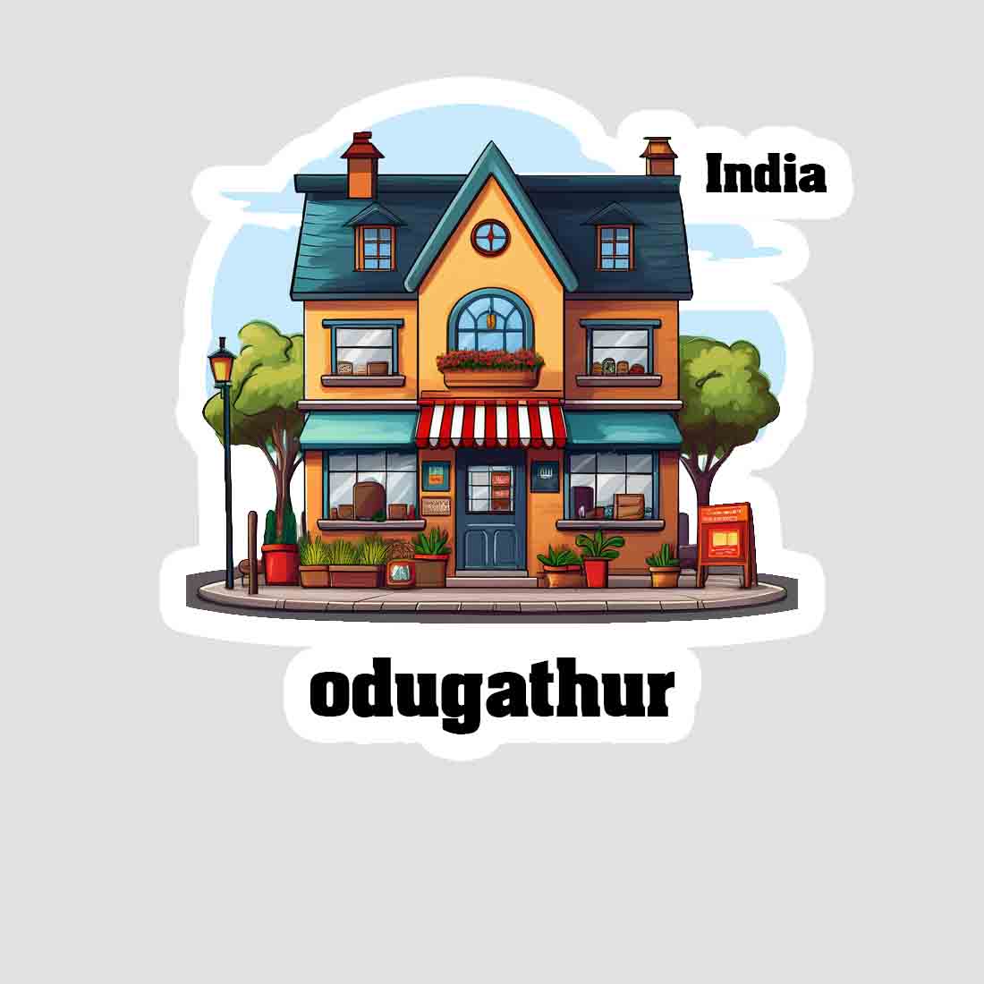 Odugathur Sticker & Magnet | Home Town Souvenirs