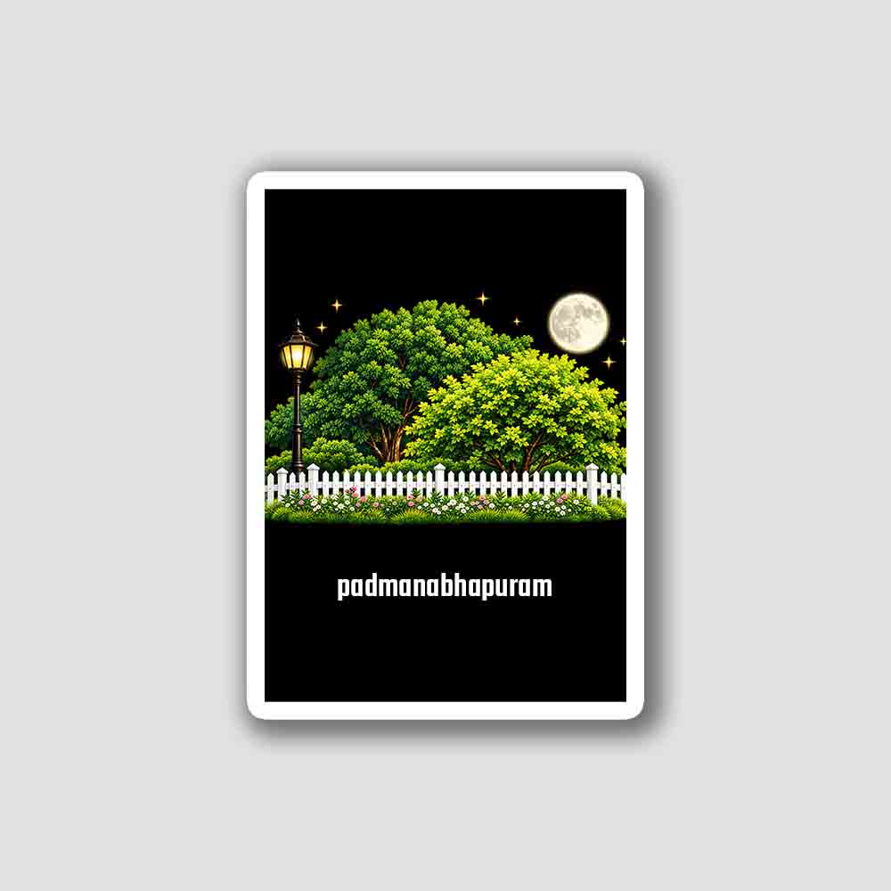 Padmanabhapuram Home Home Town Night Trees Landscape Vertical Sticker & Magnet