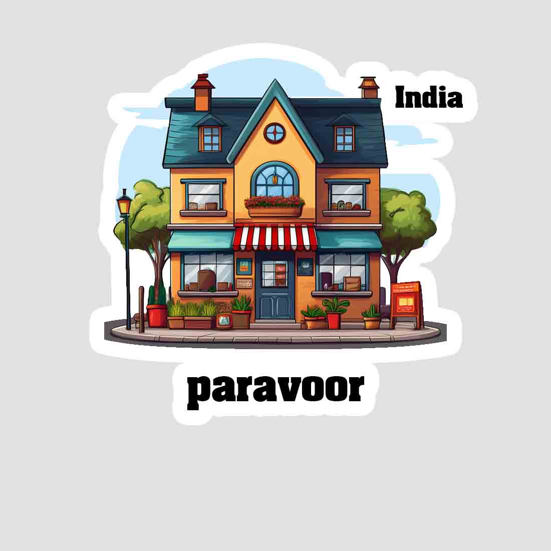 Paravoor Sticker & Magnet | Home Town Souvenirs