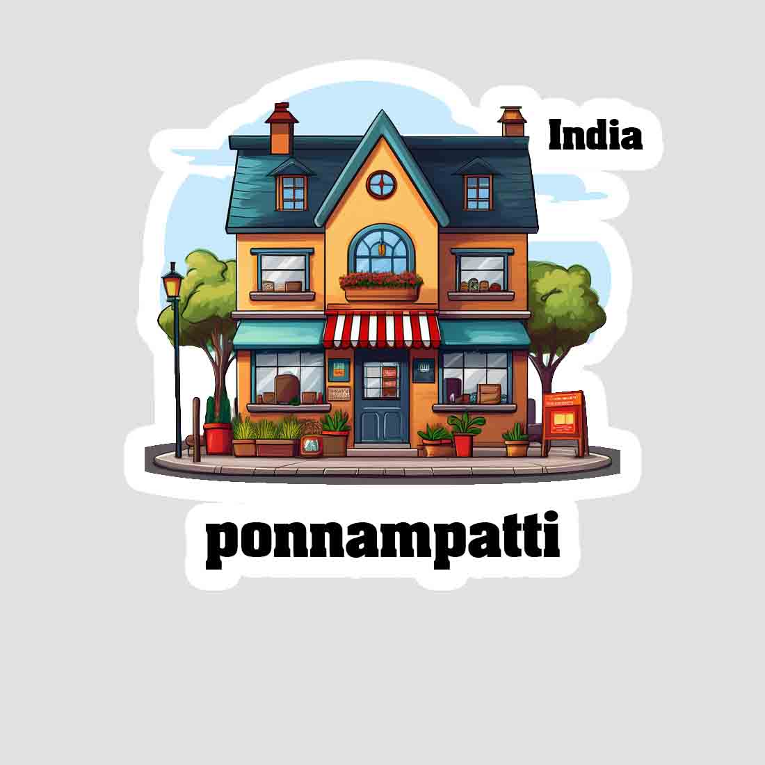 Ponnampatti Sticker & Magnet | Home Town Souvenirs