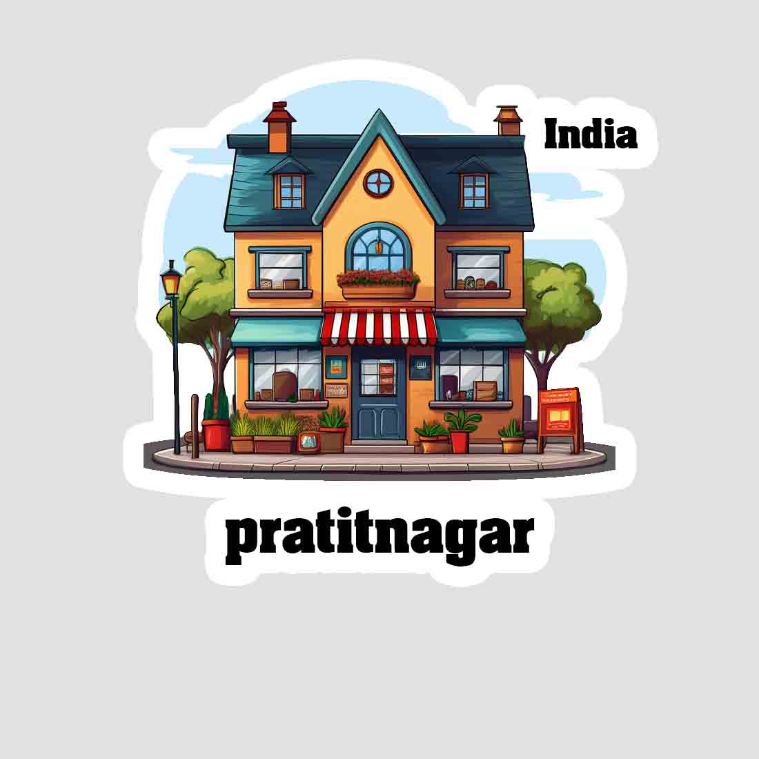 Pratitnagar Sticker & Magnet | Home Town Souvenirs