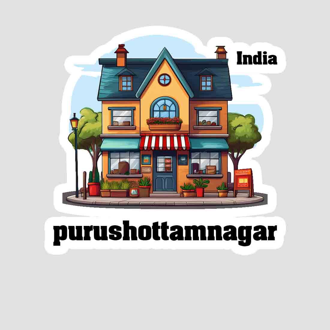 Purushottamnagar Sticker & Magnet | Home Town Souvenirs