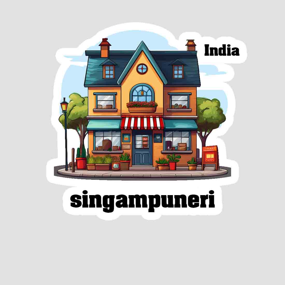 Singampuneri Sticker & Magnet | Home Town Souvenirs