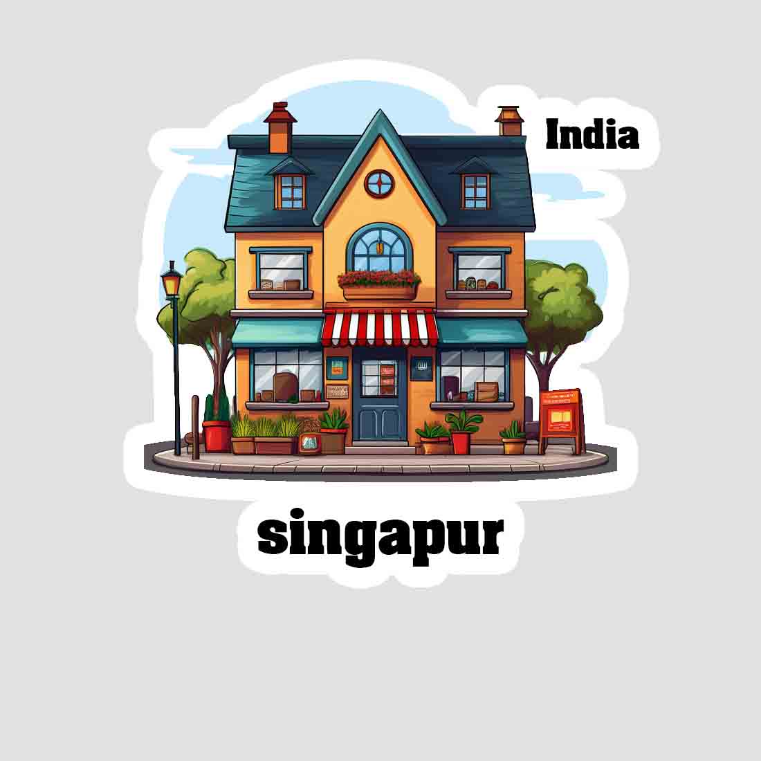 Singapur Sticker & Magnet | Home Town Souvenirs