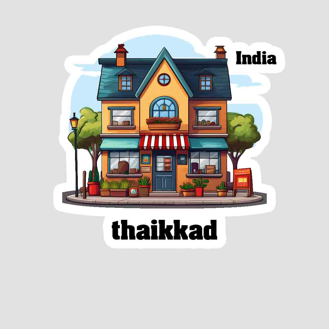 Thaikkad Sticker & Magnet | Home Town Souvenirs